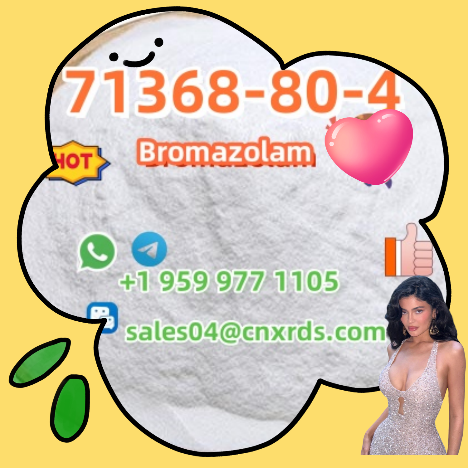 Pharmaceutical Grade 99% Purity Bromazolam CAS 71368-80-4