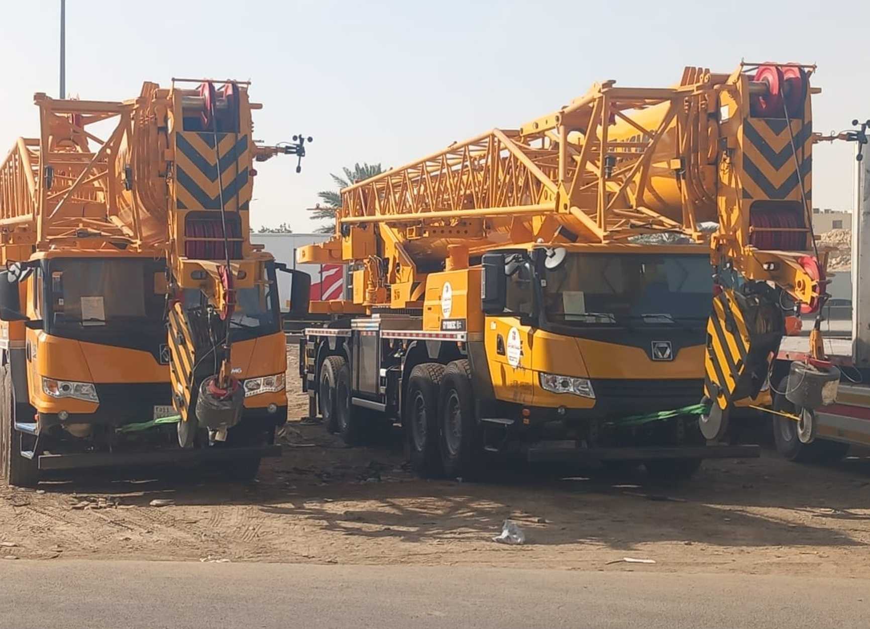 كرينات للإيجار في جيزان // لخدمات الموانئ والجمارك حمولات 30 طن 80 طن // 2026 - تاج المعدات